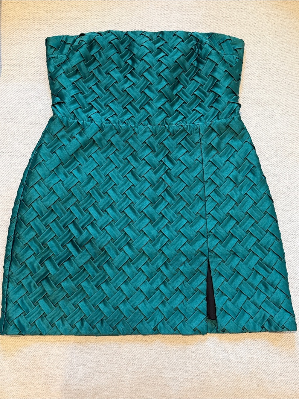 Amanda Uprichard Arely Mini Dress in Dark Green  size XL